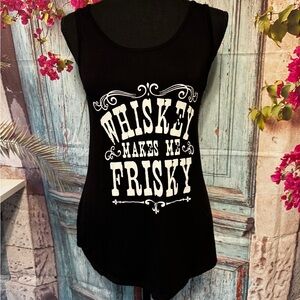 Black Graphic Tank Top